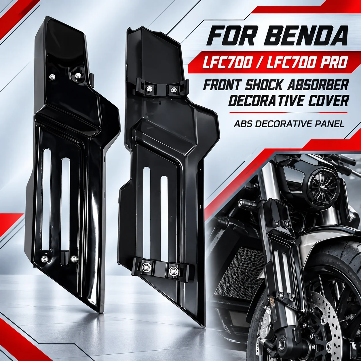 Motorcycle Front Shock Absorber Decorative Cover ABS Panel for BENDA LFC 700 LFC700pro