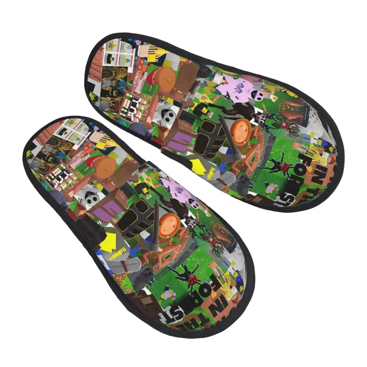 99 Nights In The Forests Winter Cotton Slippers Bedroom Video Games Cozy Memory Foam Slippers Non-slip