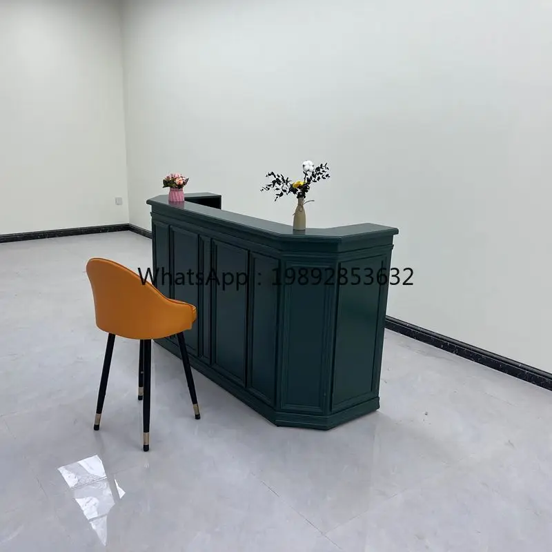 HYS clothing store solid wood checkout page simple women's clothing barber shop paint bar table reception desk