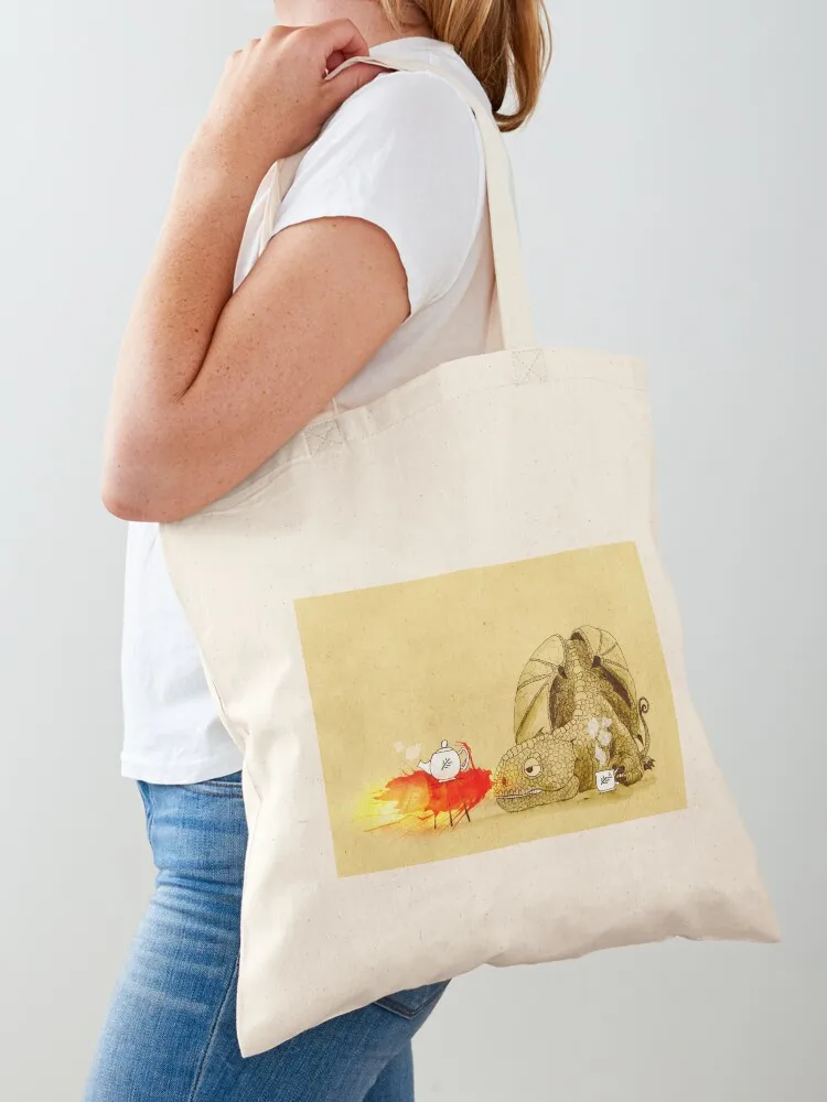 

Dragon making tea Tote Bag reusable shopping bags Gift bags university shopper bag shopper bag woman