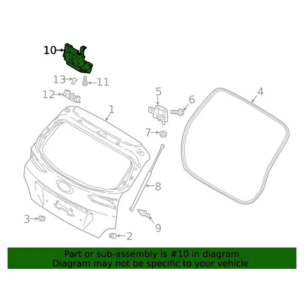 Kofferbakslot voor Hyundai Voor Kona (2018 2022) Modellen Onderdeelnr. 81230 J9000 Robuust en slijtvast en scheurbestendig