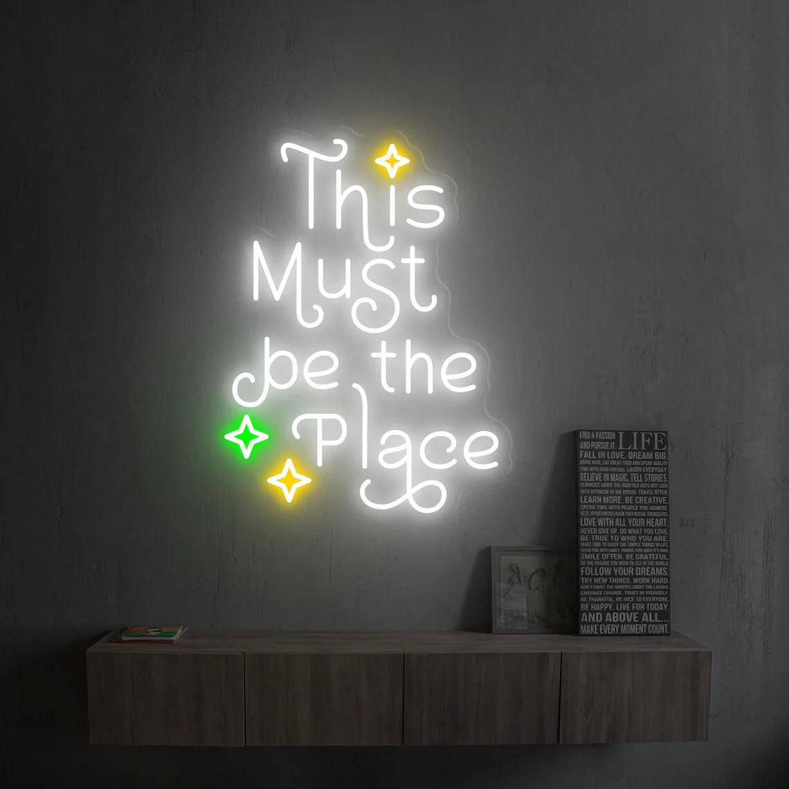 

This Must Be The Place Neon Sign Custom Led Sign for Shop Store Bar Club Game Room Wall Decoration Home Art Neon