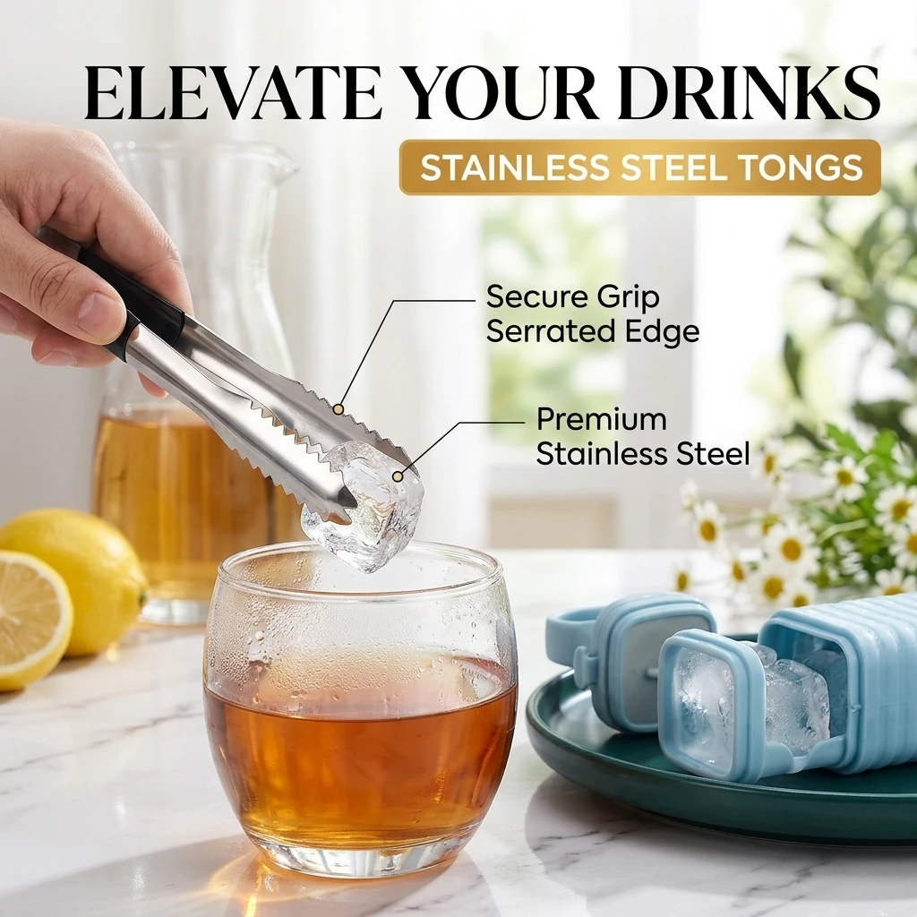 YGTITAN Pull-Out Ice Cube Tray, 10-Grid Long Stick Ice Maker Mold for Whiskey & Cocktail, Easy Release