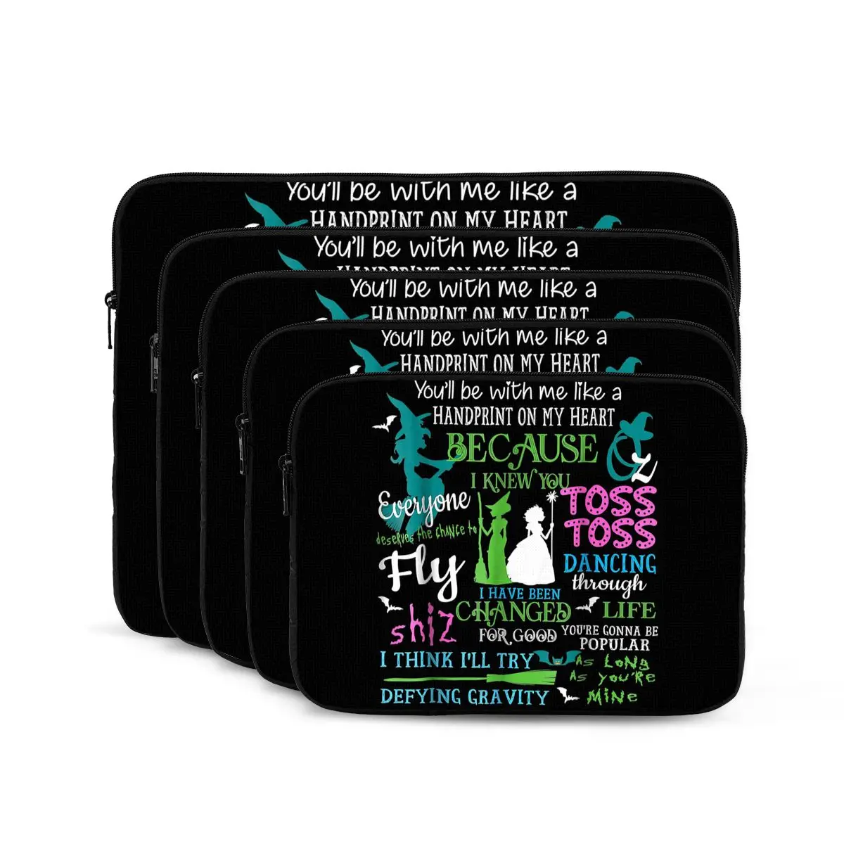 

Хэллоуин Wicked Musical Notebook Сумка для ноутбука Чехол для ноутбука Чехол для ноутбука Противоударный чехол для планшета Сумка