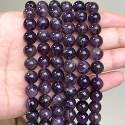 Natural Amethyst Red Coral Round Stone Beads for Jewelry Making Christmas Gift Bracelet 4 6mm