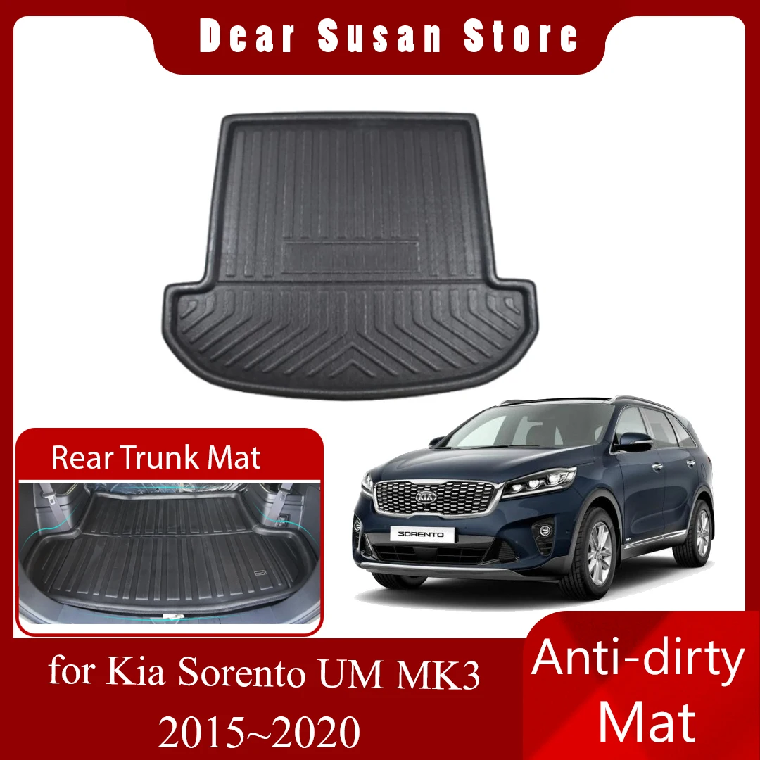 Car Special Rear Trunk Mat for Kia Sorento UM MK3 KX4 2015~2020 2021 Luggage Waterproof Rug Pad Space Liner Cover Accessories