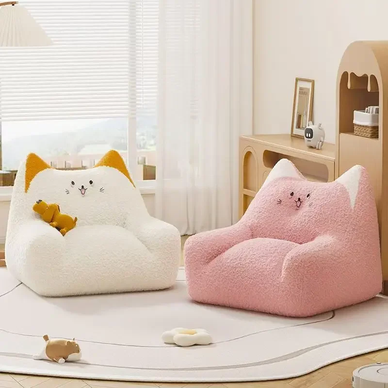 

Mini Lazy Sofa Room Balcony Living Room Bedroom Floor Lamb Wool Small Sofa Home Floor Comfort Sofa Chair Sofas for living room