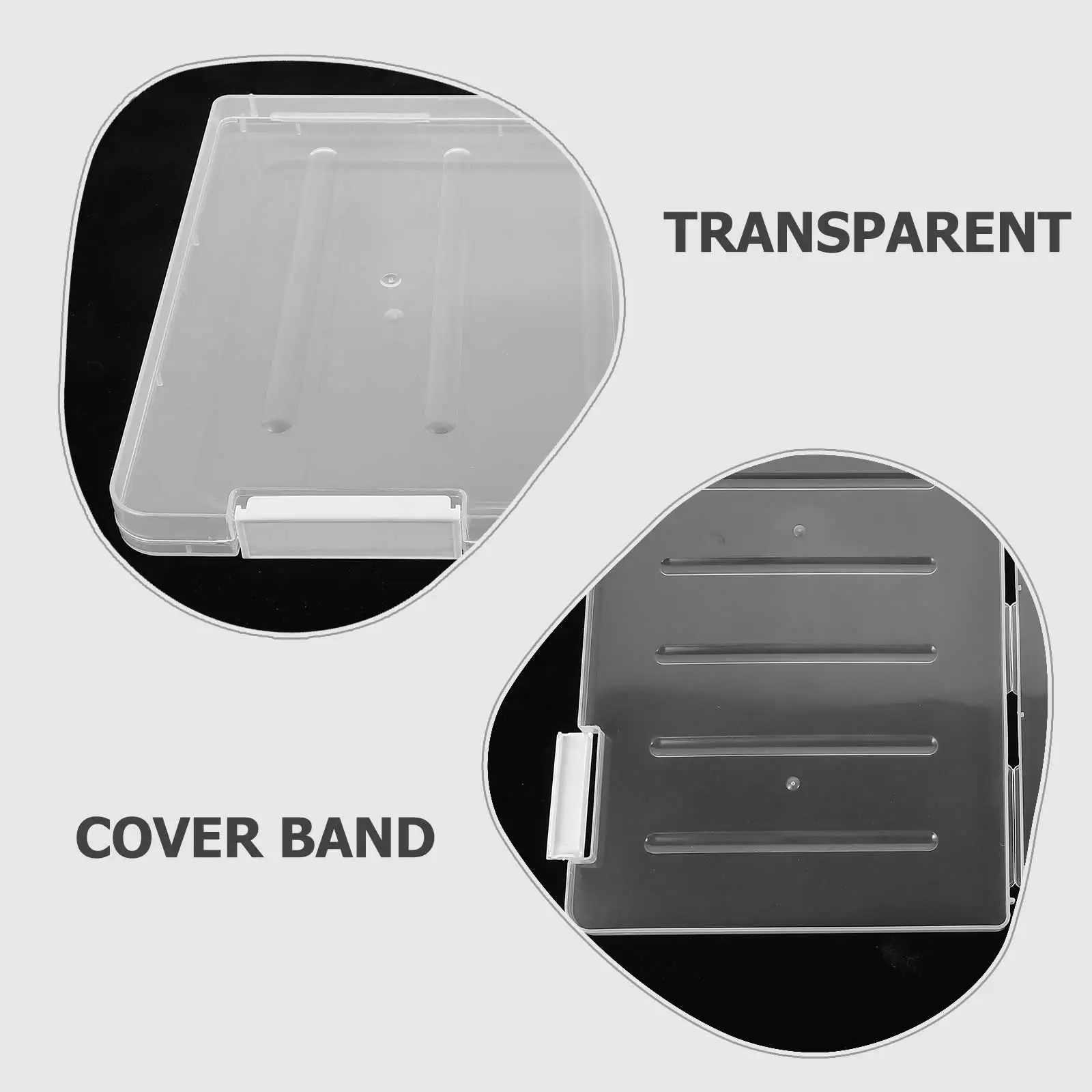 

File Storage Box Document Holder A4 Size Magazine Protector Photo Boxes Transparent PP Material Office Home Use Travel