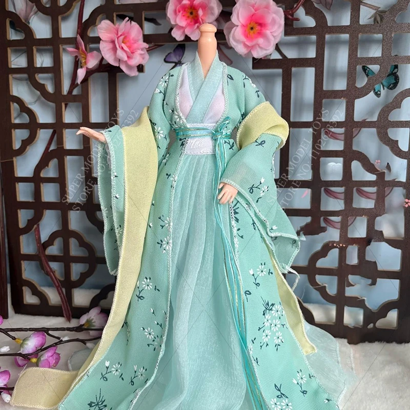 In Voorraad 1/6 Schaal Vrouwen Soldaten Kleding Accessoire Hanfu Chinese Oude Stijl Kostuum Voor 12-Inch Actie Figuur Pop