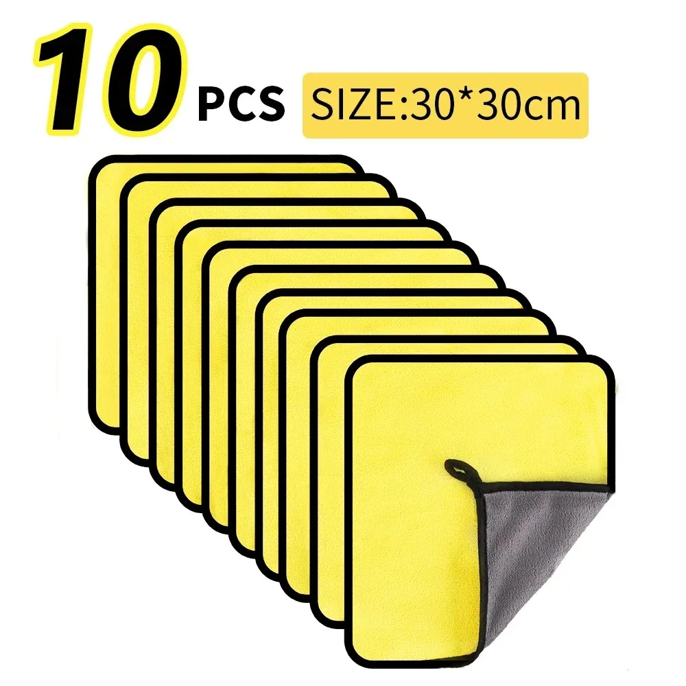 TILONDEX Microfiber Car Wash Towels 30*30CM/30*60cm Double Sided Car Cleaning Drying Cloth for Car Care Kitchen Use