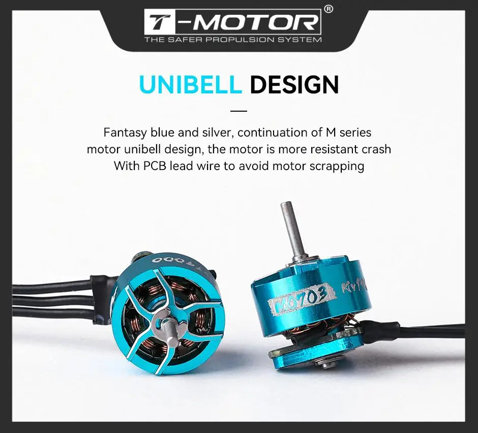 

T_MOTOR T-Hobby Drones DIY Parts M0703 65-75mm Tiny Whoop Indoor Racing Fpv Motor KV19000 Brushless Motor FPV Freestyle Version