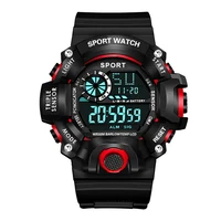 Fashion Men's Watch Sports Electronic Wristwatch Large Dial Multifunctional Waterproof Luminous Alarm Kids Male's Military Watch 3