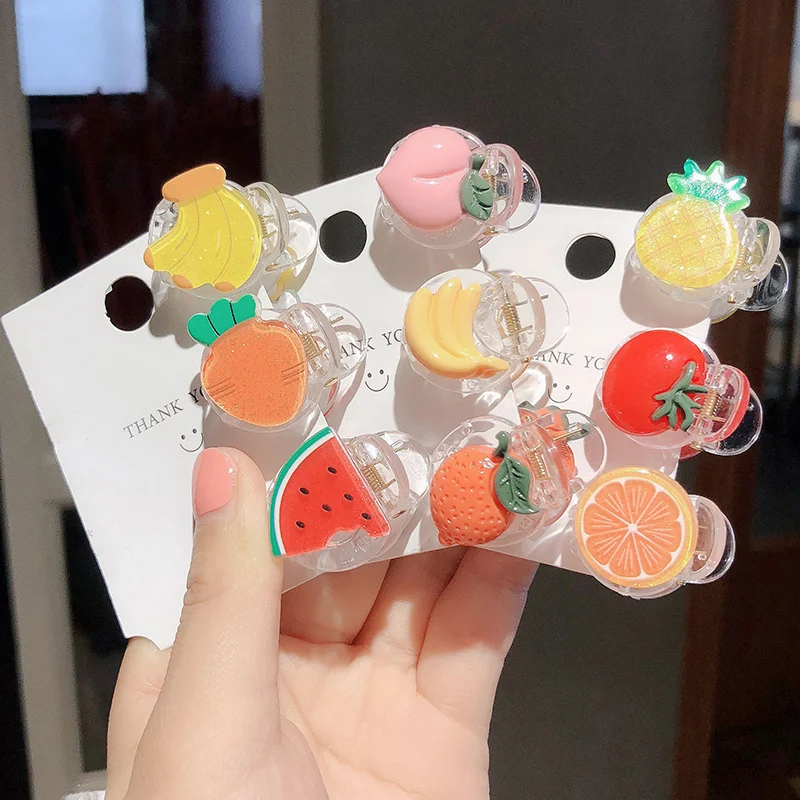 

Cute fruit little clip baby fresh little clip does not hurt hair summer baby cartoon hair accessories headdress for women