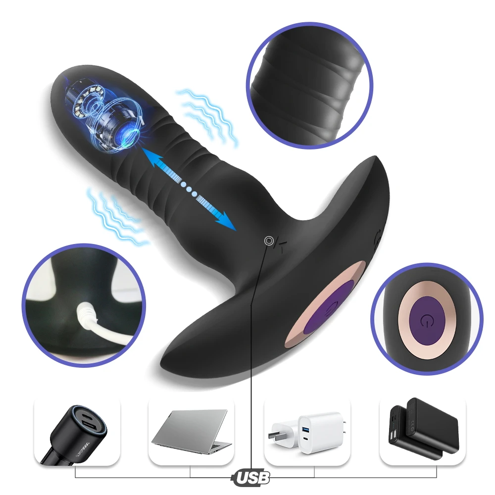 Telescopic Vibrating Butt Plug Anal Vibrator APP Wireless Remote Sex Toys for Women Anal Dildo Prostate Massager Men Buttplug image 3