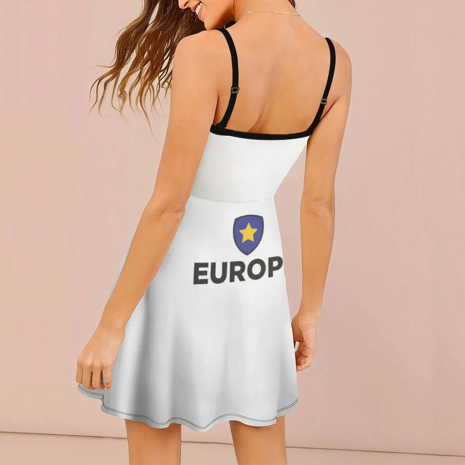 Tapiz de la bandera de Europa de la Unión para mujer, vestido Sexy lindo, vestido de tirantes para mujer, vestidos divertidos para clubes