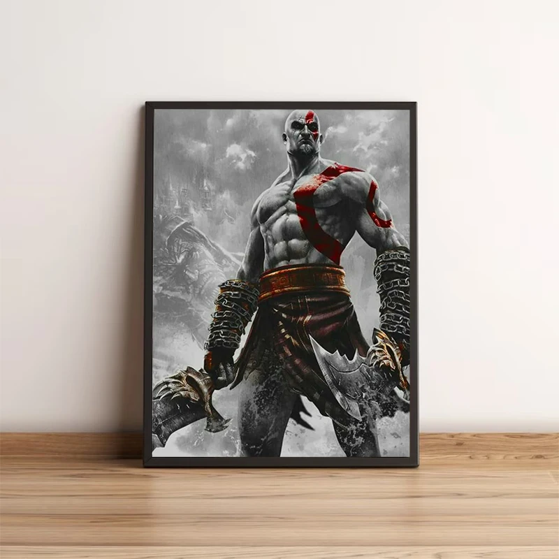 God of War Poster Decorative Prints Wall Painting Paintings for Bedroom Home Decorations Gamer Room Decoration Canvas Decor Art