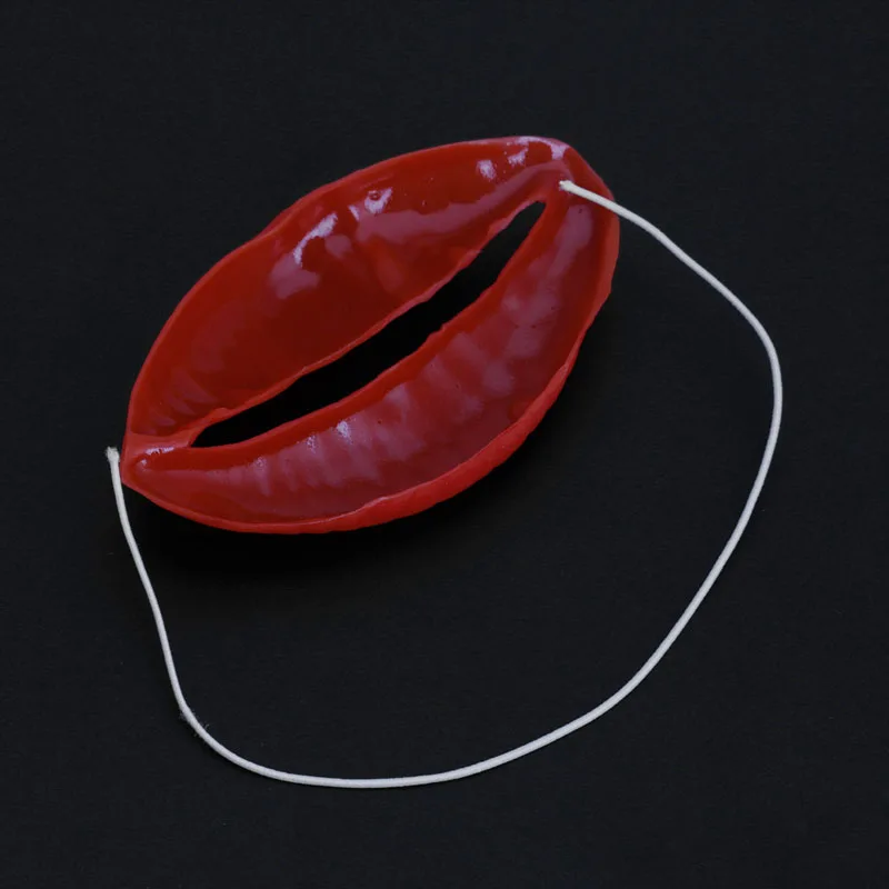 Props Jokes Sausage Red Lips Thick Halloween Funny Horror Latex Mask