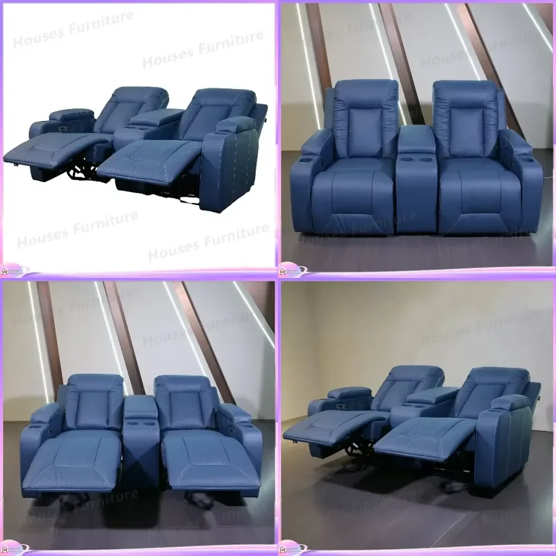 Custom Recliner Sofa Leather Home Theater Seat Living Room Furniture Set Power Motion Couch Modern Comfortable Chair