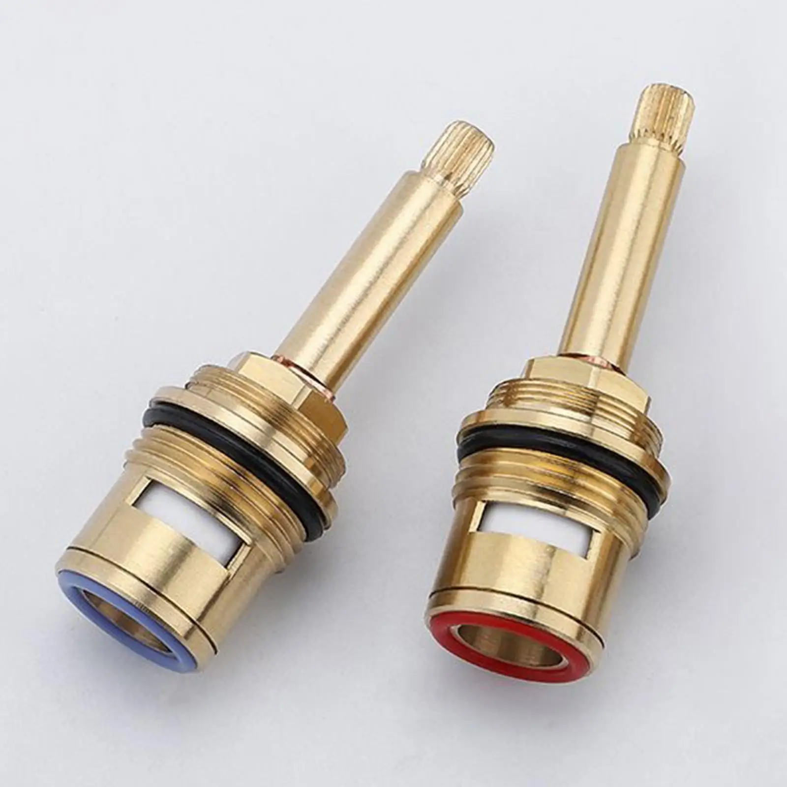 Brass Ceramic Stem Disc Cartridges Ceramic Tap Valves Drip Resistant Faucet Valves Replacements Bathroom Hot Cold Water Kitchen