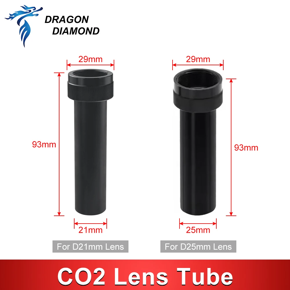 Dia.21mm D25 Laser Head Lens Tube Air Nozzle Adapter With Extension Ring For CO2 Laser Cutting Machine