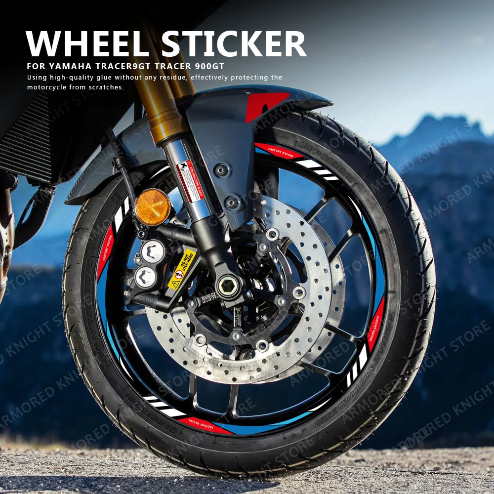 

Наклейка на колесо для мотоцикла Yamaha Tracer9GT Tracer 900GT, 17 дюймов, обод, полоса, наклейка, аксессуары