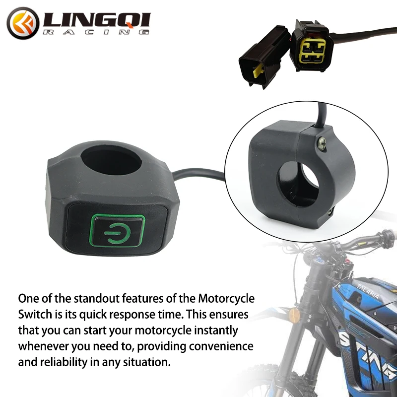 LINGQI RACING Motorcycle Handlebar Mount Switch Headlight Horn Over Light Button For Talaria Sting Universal Dirt Pit Bike