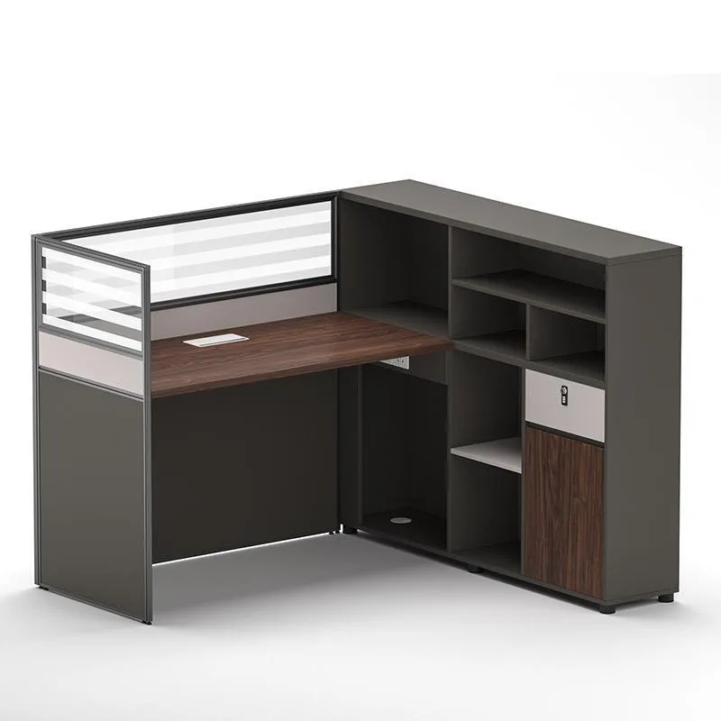 Desk double screen station combination, card seat computer desk c