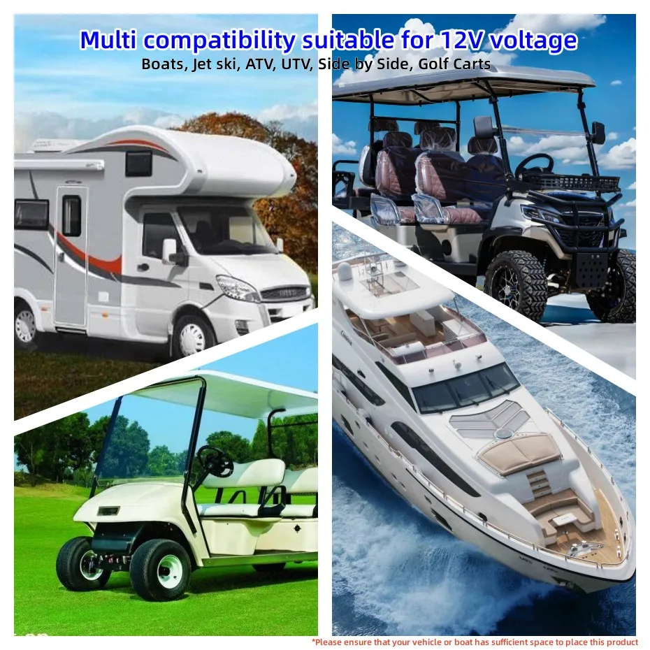 4.1 "شاشة محطات الراديو ل RV ATV UTV RZR عربة جولف قارب لاسلكي BT5.0 AUX USB FM/AM الوسائط مشغل فيديو مقاوم للماء MP3/MP5 #2