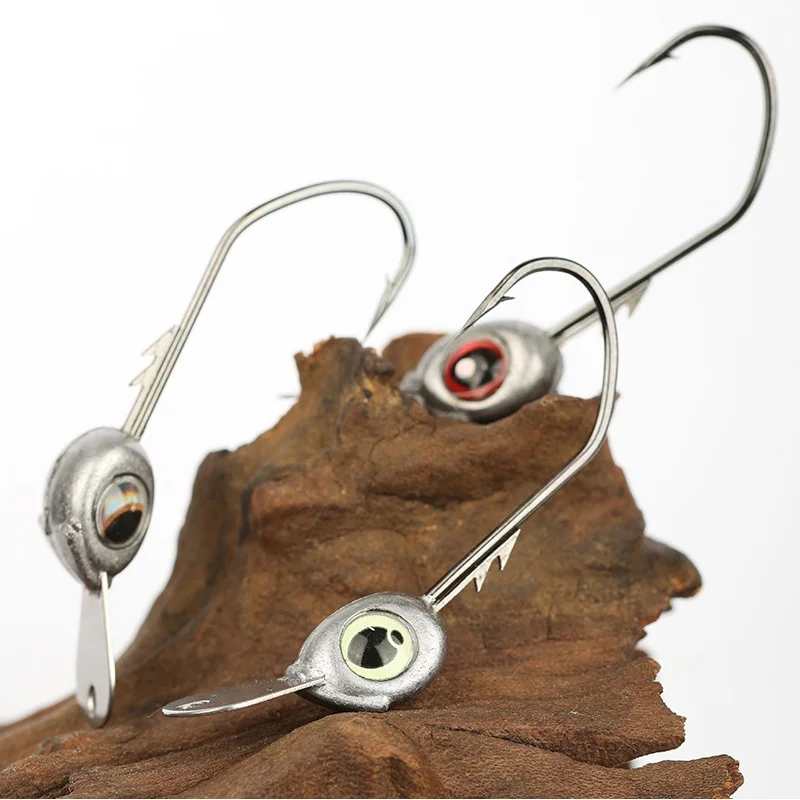 Angeljigkopfhaken mit Tauchbrett-Köder, Schwing-Minnow-Wobbler, 4X verstärkte Haken, zum Grundangeln, 5 Stück im Set, SALE – Detail 6