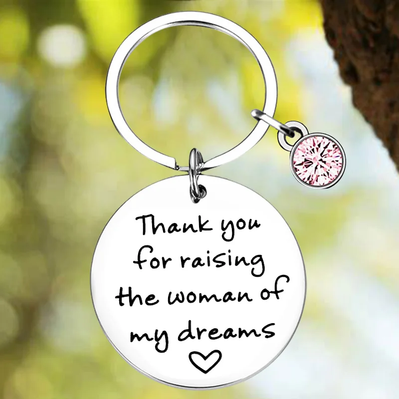 New Thank You For Raising The Man Of My Dreams Keychain Pendant Mother In Law Gift Key Chains Mom Gift