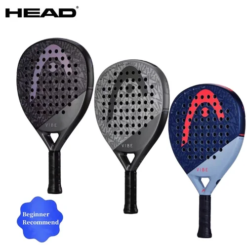 HEAD 2025 nuevas raquetas de Padel de tenis serie VIBE fibra de carbono Eva memoria Flex espuma núcleo Padel raquetas de tenis ligeras