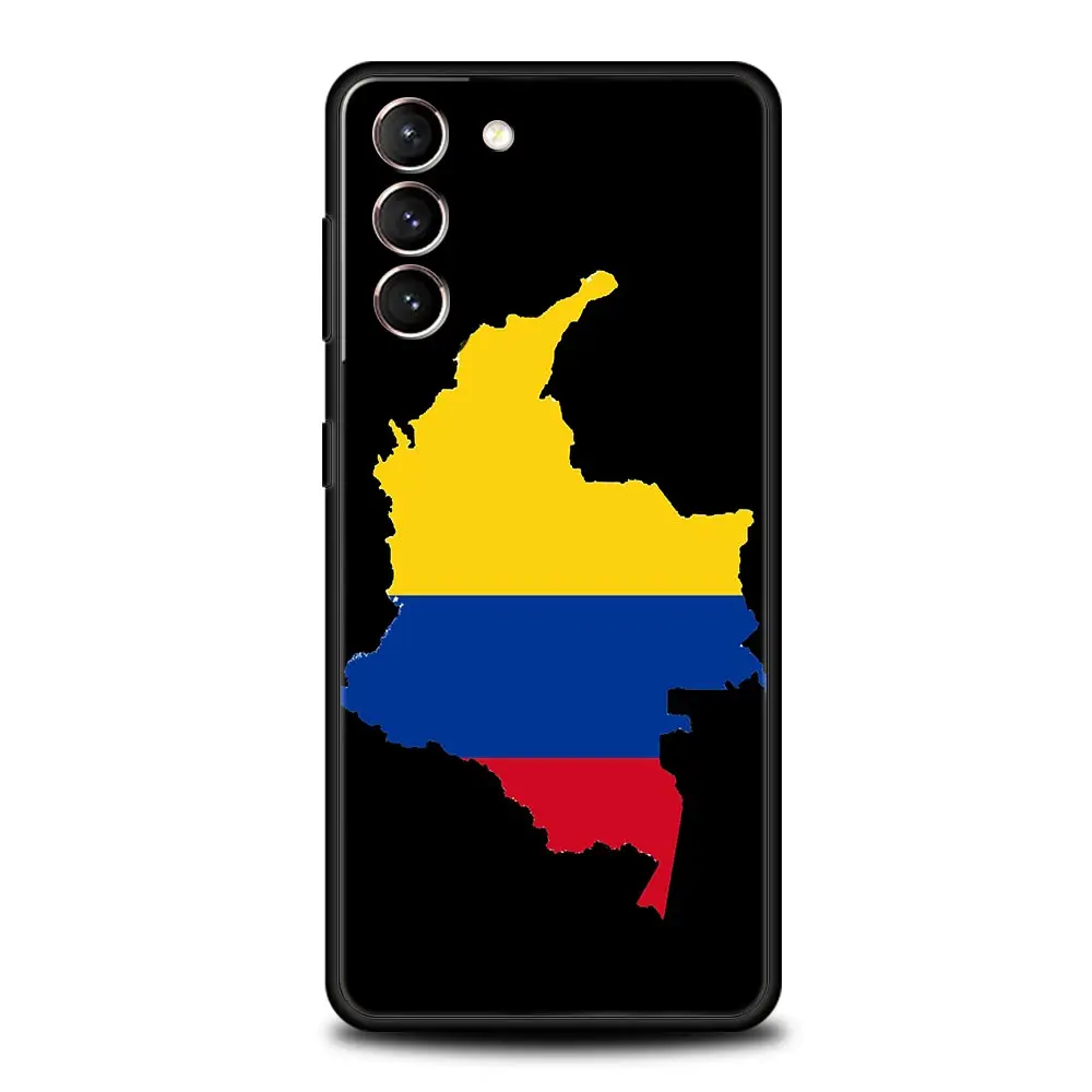 Colombia Flag Case For Samsung Galaxy S22 S21 S20 Ultra FE 5G S24 S9 S10 Plus S23 S10E Silicone Phone Cover Shell