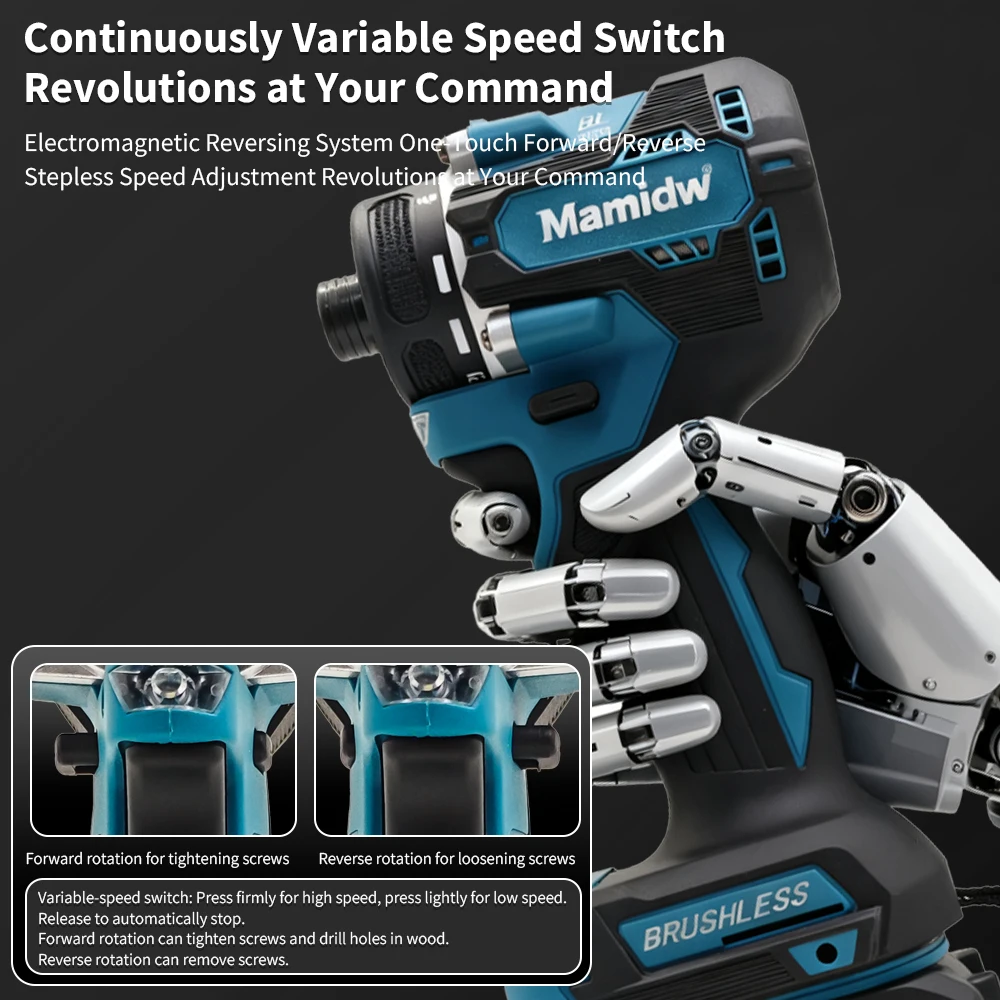 سائق تأثير لاسلكي LXT BL محرك بدون فرشاة 18 فولت مثقاب كهربائي لمسمار الخشب T-Mode 180 N · M أدوات كهربائية لبطارية ماكيتا