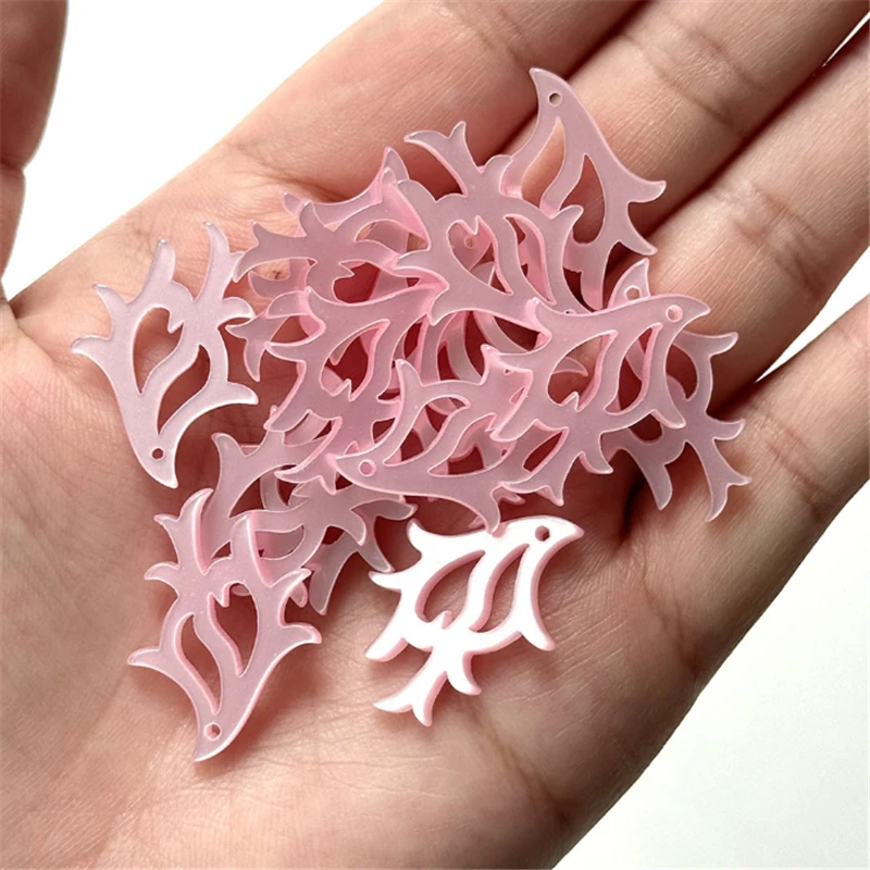 20Pcs/Lot New Acetic Acid Deer Horn Beads Acrylic Geometric Charm Connectors Diy Earrings Bride Hair Jewelry Making Accessories