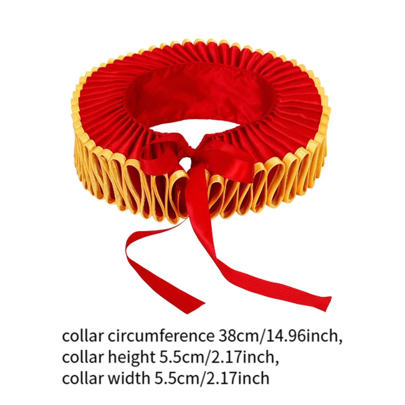 Elizabethan Neck Ruff Ruffled Sturdy Clown Cosplay Neck Detachable for Photography Props Party Supplies