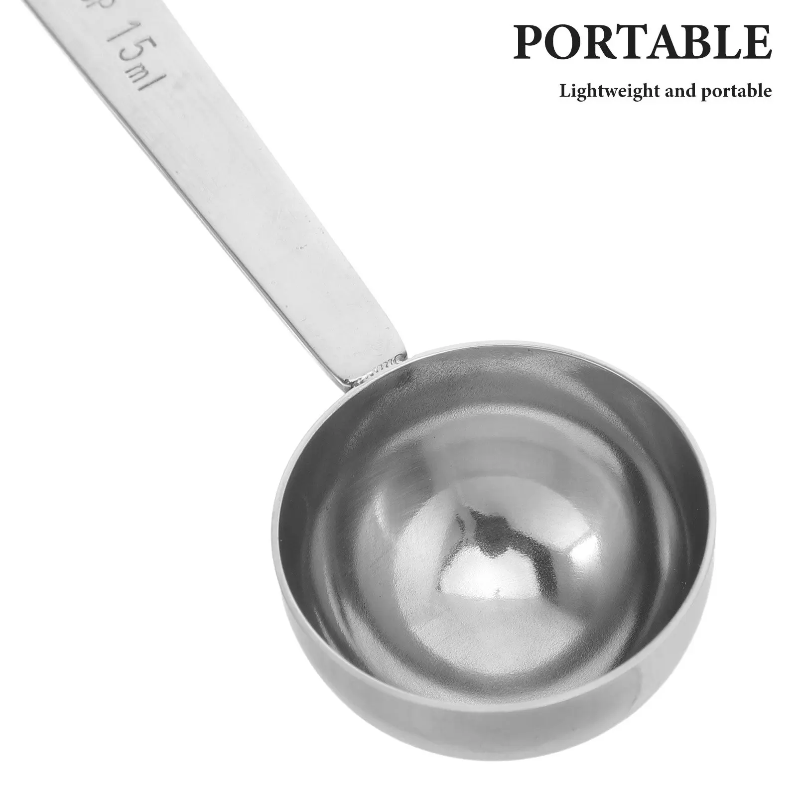 Premium Stainless Steel Coffee Dosing Spoon 15Ml Ergonomic Long Handle Measuring Scoop for Espresso Ground Coffee Tea Powder