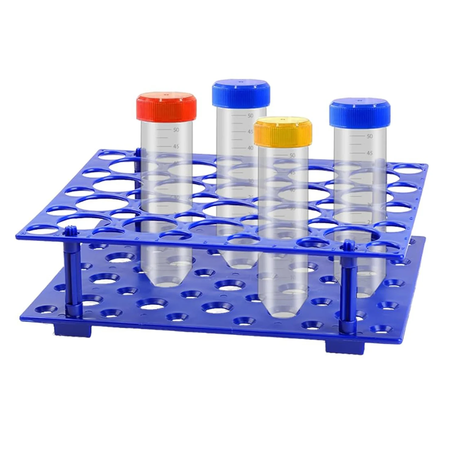 

Стойка для пробирок, 100-луночный съемный пластиковый держатель центрифужных пробирок темно-синего цвета на 10 мл, 15 мл, 50 мл, 2 шт./упак.