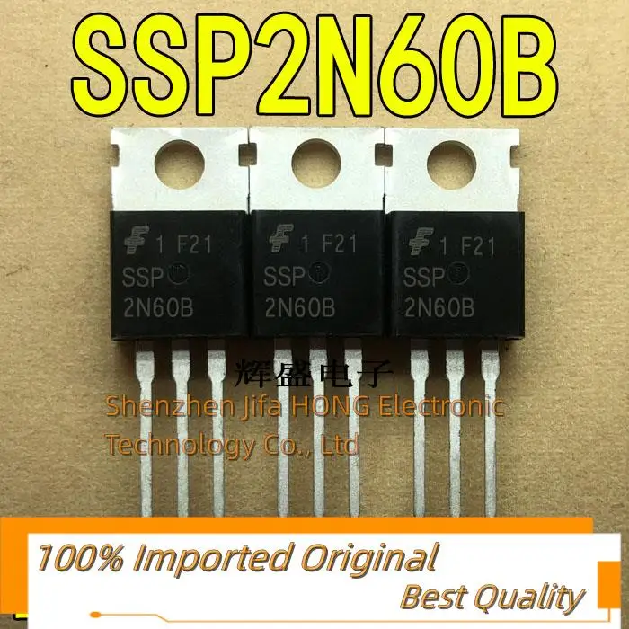 10PCS/Lot  SSP2N60B  TO-220  2A 600V MOSFET N-Channel  Best QualityReally Stock Original