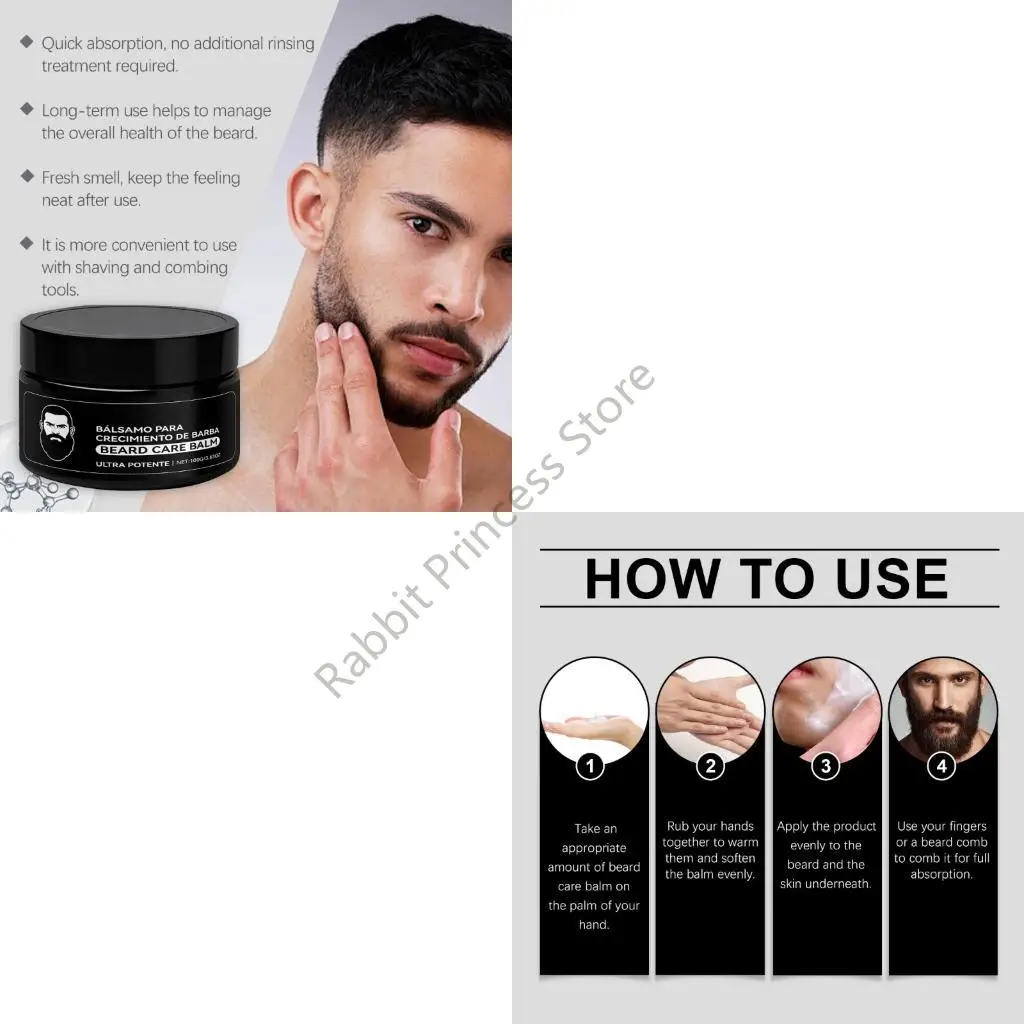 BX0F Cosmetics Para Barba ، Bálsamo estistulante Barba ، Potente Beard ، Crema Para Barba ، ترطيب و #1