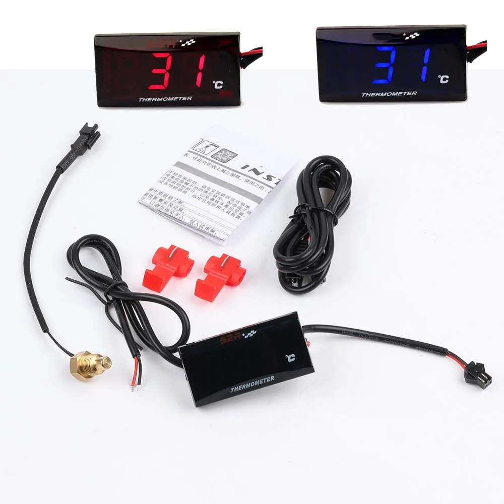 

Universal Motorcycle Temperature Meter Water Temperature Digital Hygrometer Thermometer Sensor Meter Sensor Adapter For Koso