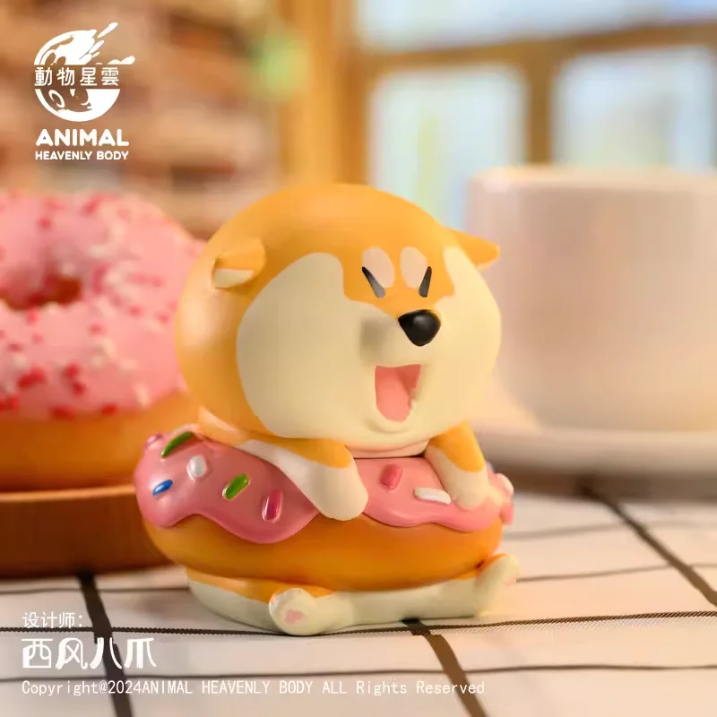 Shiba Inu Animal Corpo Celestial Figuras de Ação, Série Cão Delicioso, Brinquedos Modelo Caixa Cega, Coleção Caixa Misteriosa, Presente Decoração