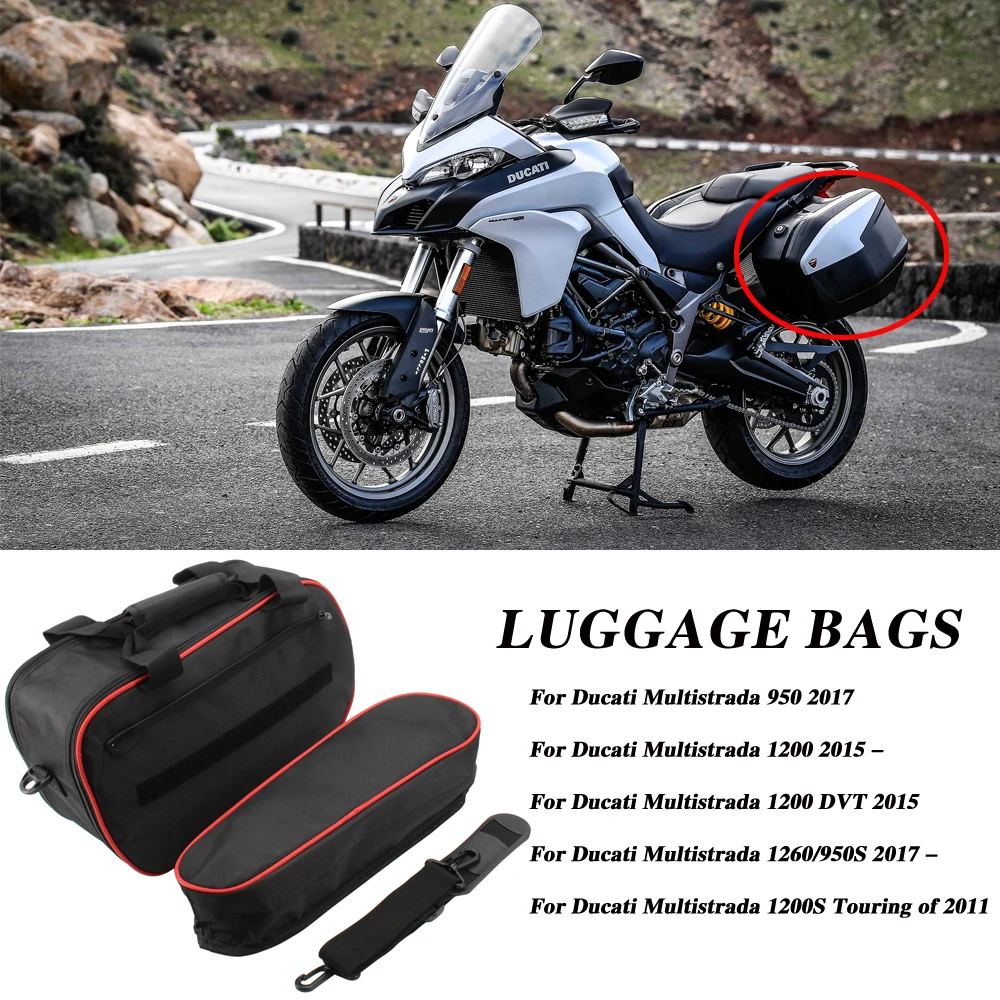 

Luggage bag For Ducati Multistrada 1200 from 2015 1260/950 from 2017 Motorcycle storage bag side box bag inner bag bushing