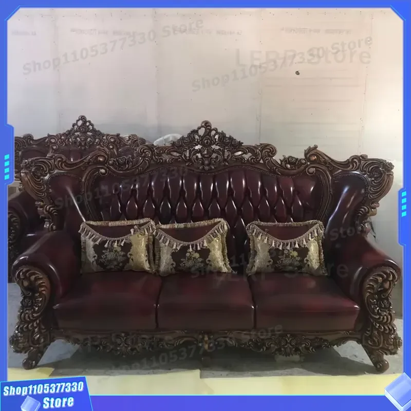 Vintage Royal Style Sofa Classic Antique Living Room Furniture Elegant Design Home Decor Upholstered Couch for Hotel