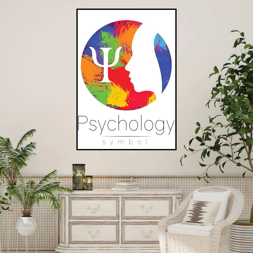 Psychologist Profession Psychology Logo Poster Small Prints Wall Painting Bedroom Living Room Wall Sticker Office