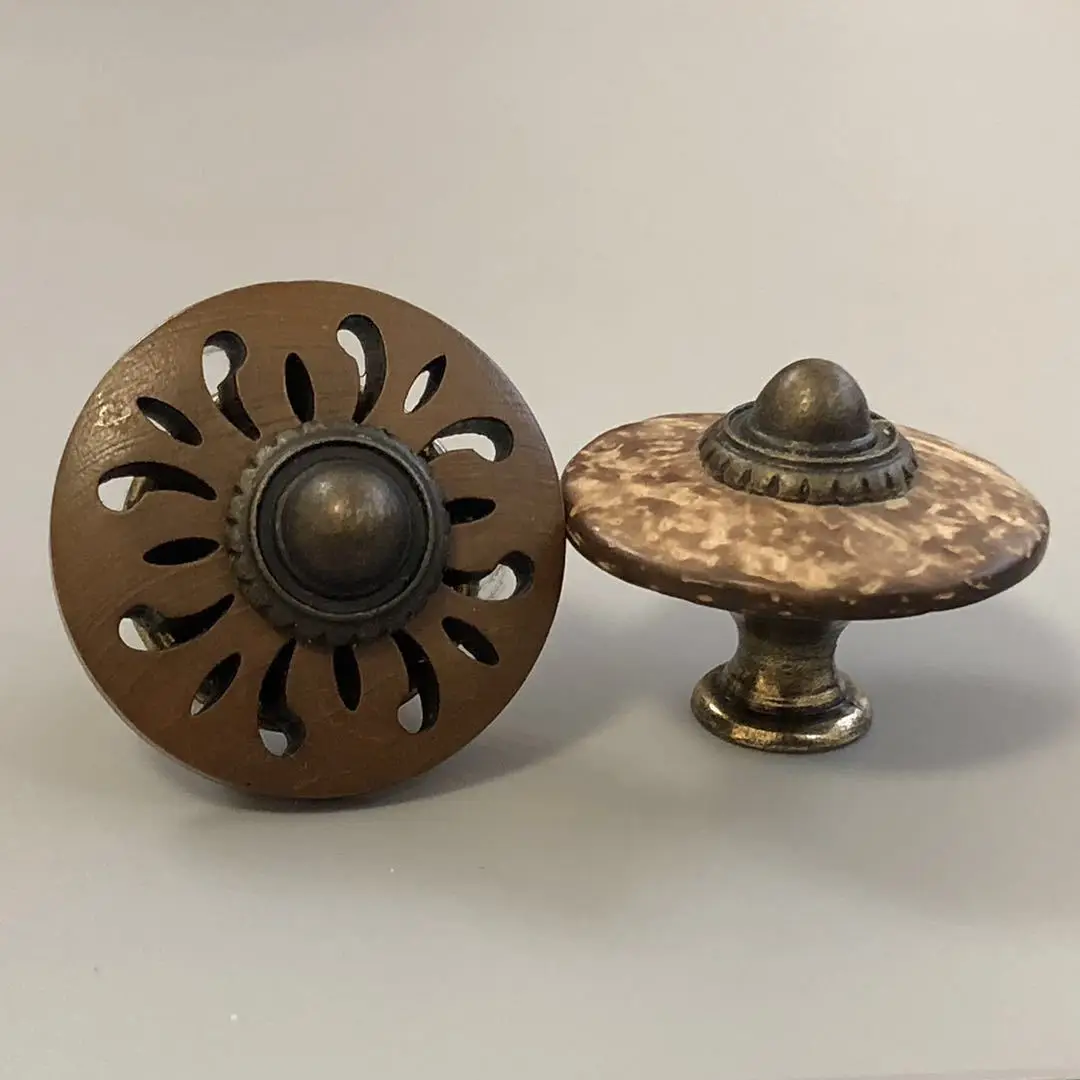 Natural Coconut Shell Wood Drawer Handle Durable Rustic Pull Handle Home Furniture Improvement Accessories
