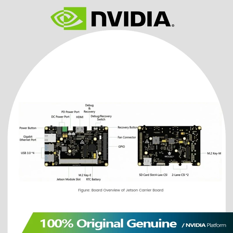 DFRobot Jetson Expansion Board, NVIDIA Jetson Nano Xavier NX Carrier with GPIO USB3.0 M.2 NVMe