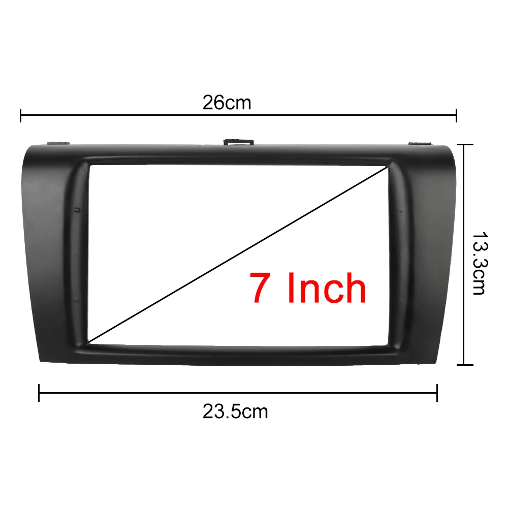 Car Player Trim Rim Car Holder Black Guards For Mazda 3 2004-2009 Car Radio Cover 7 Inch