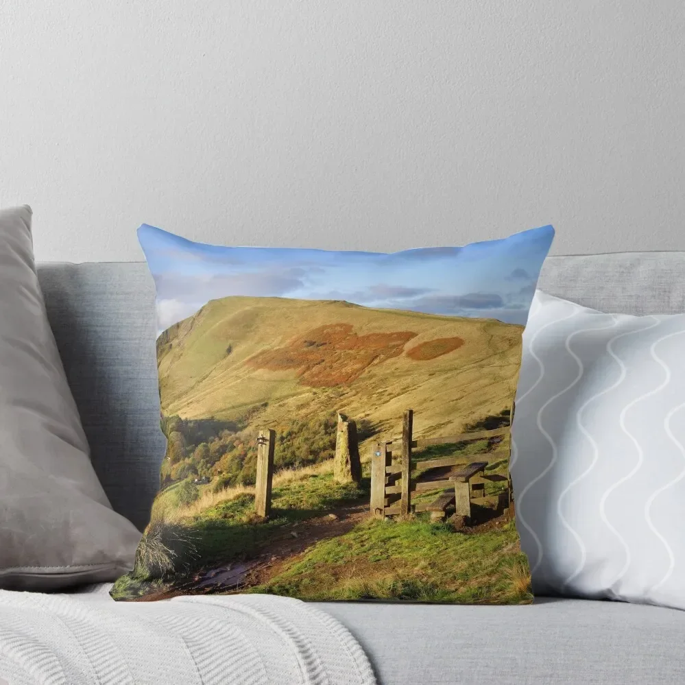 Footpath to Mam Tor Throw Pillow Cushions For Decorative Sofa Cushion Cover Set Pillow