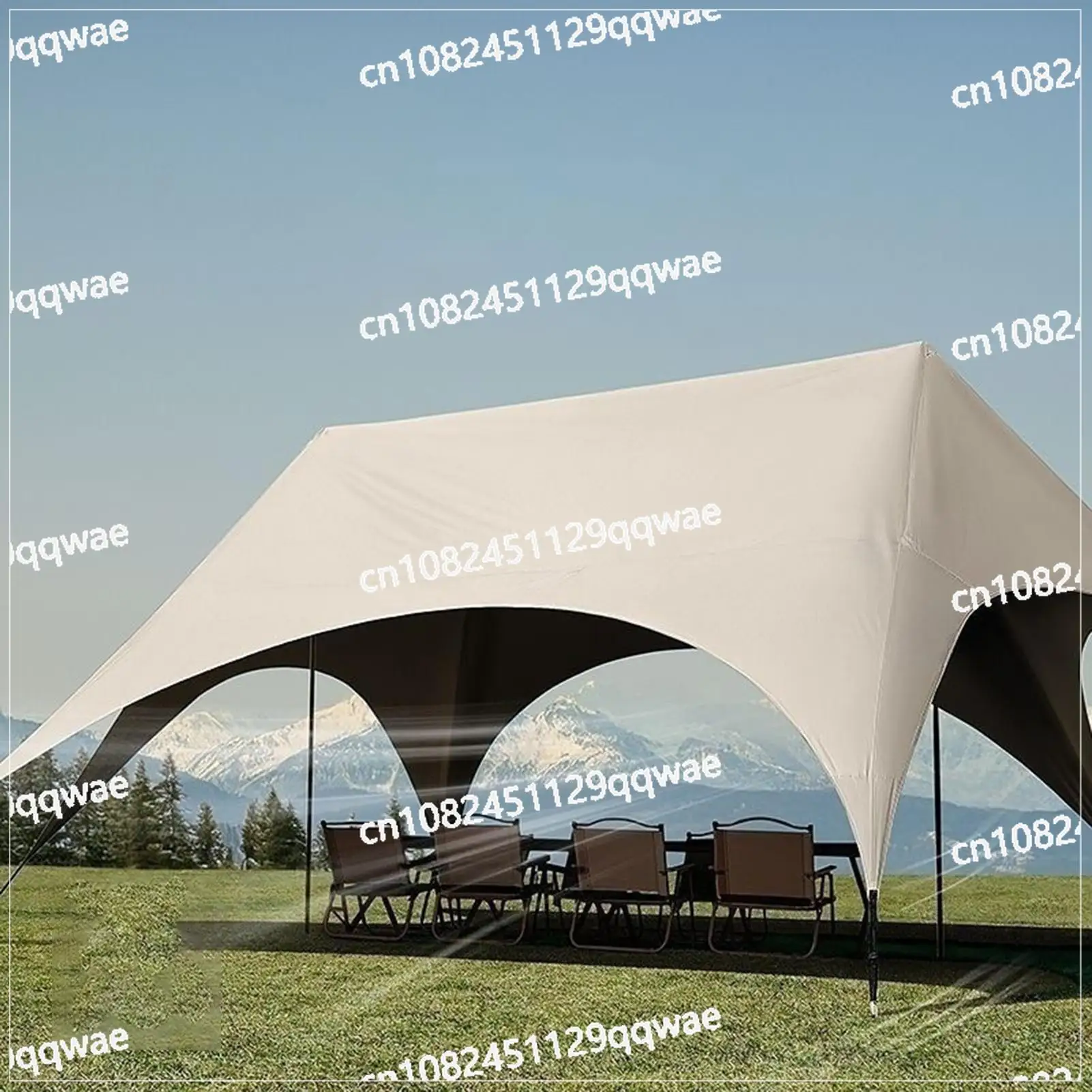 

Camping Canopy Rainproof Hexagonal Butterfly Sun Shelters Canopy Foldable Gazebo Windproof Quick-opening Shade Picnic Shelter