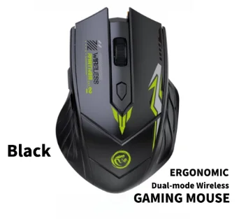 Bluetooth 5.4 & 2.4G Wireless Silent Mouse, 6-Button Rechargeable Gaming Office Mice with Finger Rest for PC Laptop